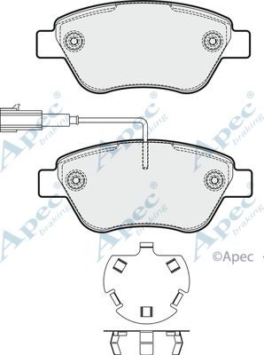 APEC BRAKING stabdžių trinkelių rinkinys, diskinis stabdys PAD1775